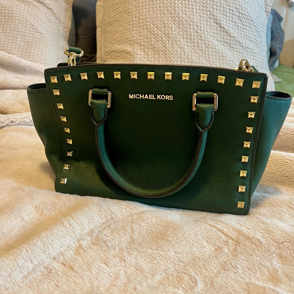 Michael Kors Green Studded Women's Bag